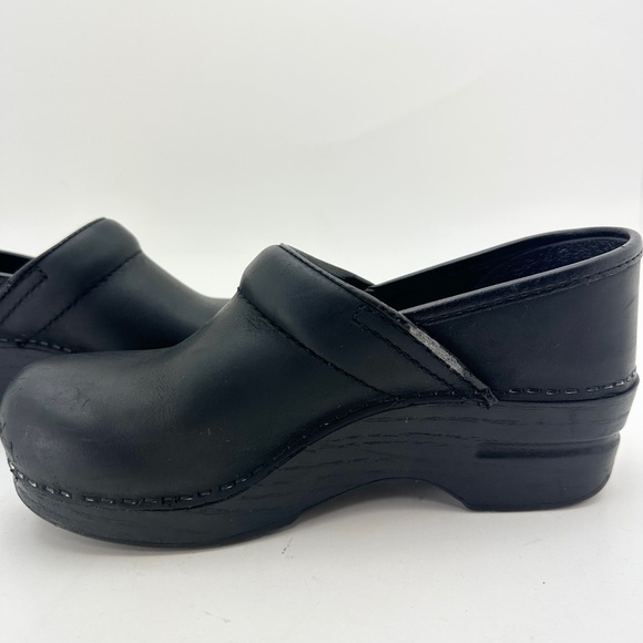 Dansko Professional Cabrio Clog Slip On Sz 35/4.5-5 Leather Casual Comfort Black - Picture 7 of 12